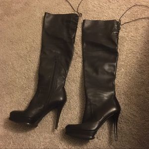 Stewart Weitzman made in pain brown leather boots